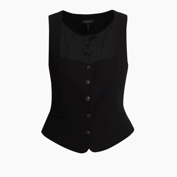 NWT rag & bone Mariana Italian Crepe Vest - Picture 2 of 8
